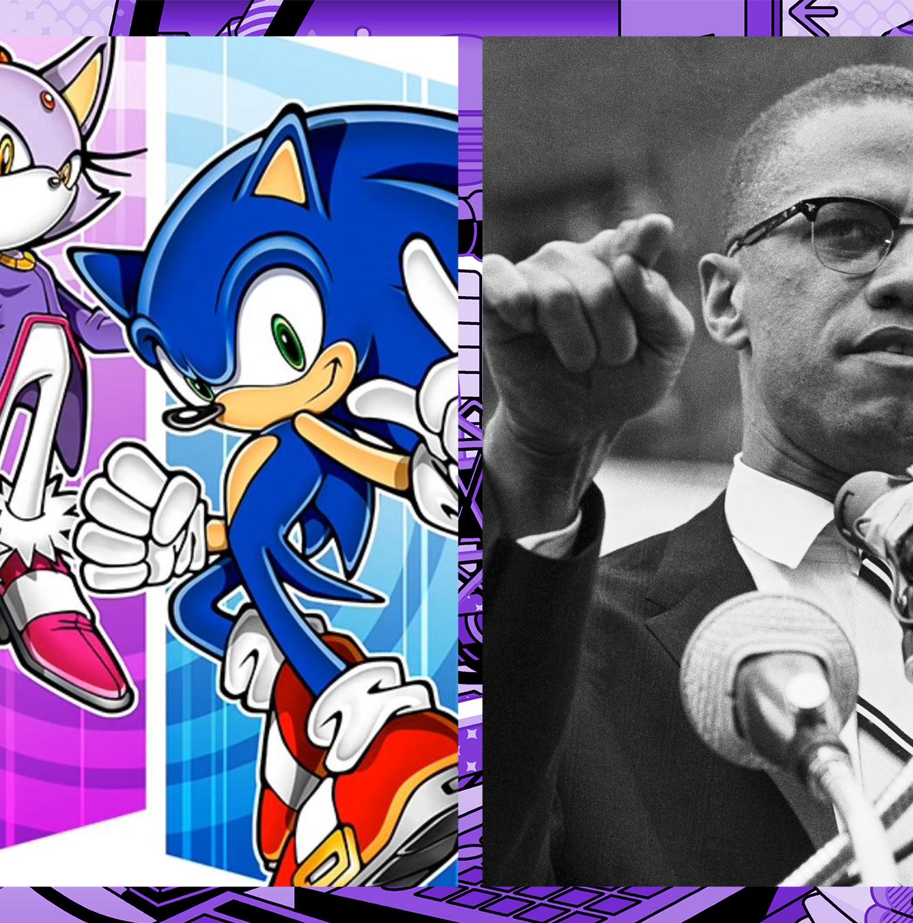 We can thank Hideki Naganuma for putting Malcolm X in a Sonic game